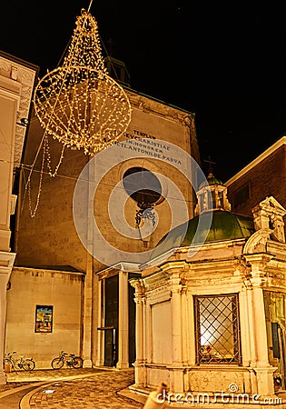 Tempietto di Sant'Antonio in Rimini, Italy Editorial Stock Photo