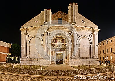 Tempio Malatestiano in Rimini, Italy Editorial Stock Photo