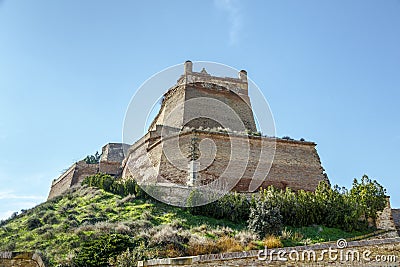 The Templar castle of Monzon. Of Arab origin 10th century Huesca Spain Stock Photo