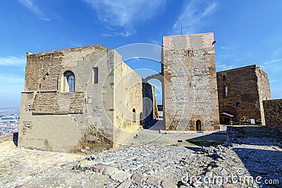 The Templar castle of Monzon. Of Arab origin 10th century Huesca Spain Stock Photo