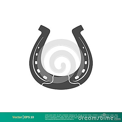 Horse Shoe Lucky Sign Icon Vector Logo Template Illustration Design. Vector EPS 10. Vector Illustration