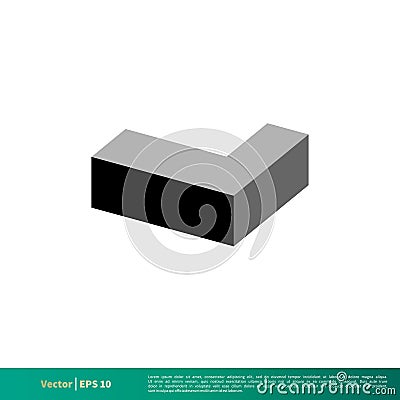 L Letter Brick Icon Vector Logo Template Illustration Design. Vector EPS 10. Vector Illustration