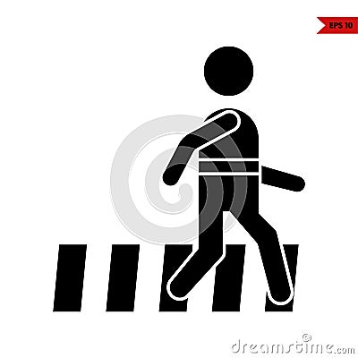 illustration of people glyph icon Vector Illustration