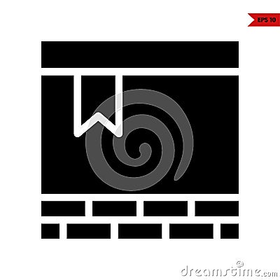 illustration of Kaaba glyph icon Vector Illustration