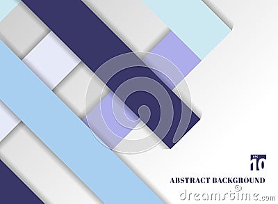 Template abstract geometric blue color tone background with square frames. Vector Illustration