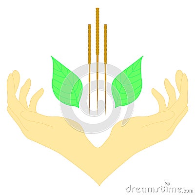 Template of acupunture theme Vector Illustration