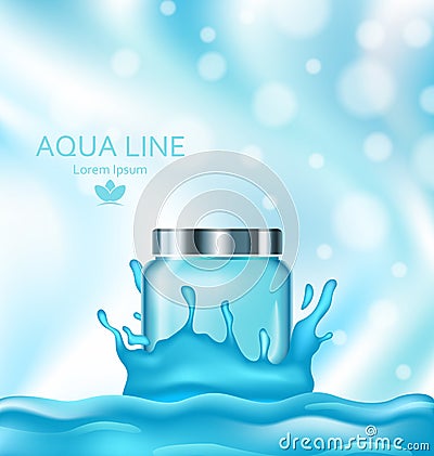 Template for Advertising Poster for Cosmetic Treatment Facial Skin Care Vector Illustration