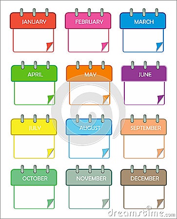 Template of annual calendar Vector Illustration