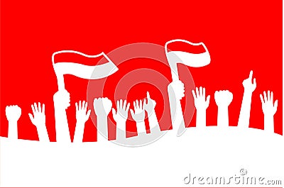 Template Background : Indonesia Independence Day Vector Illustration