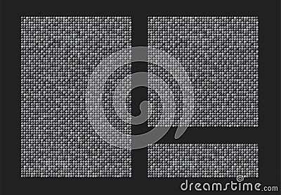 Template background from silver sequins, glitters Vector Illustration