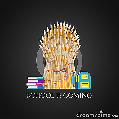 Template banner for Back to school vector illustration Vector Illustration