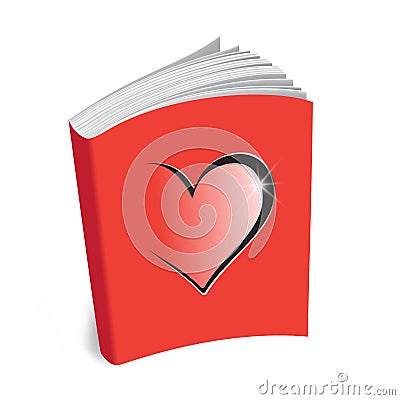 Template book of love Vector Illustration