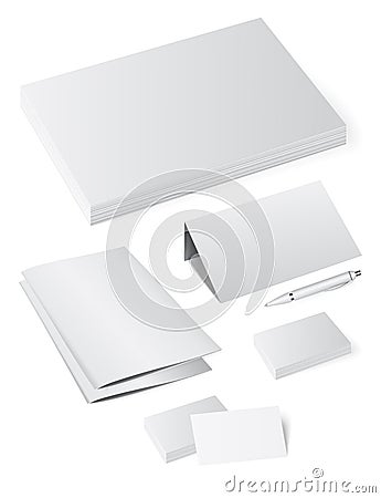 Template booklet folder for papers, a4 sheets Vector Illustration