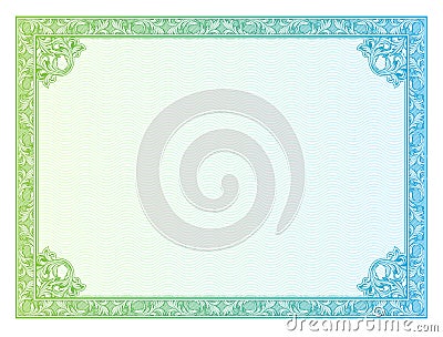 Template border diplomas, certificate Vector Illustration