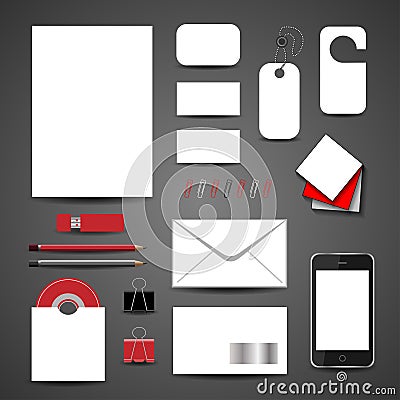 Template for branding identity. For graphic designers presentations and portfolios. Vector Illustration