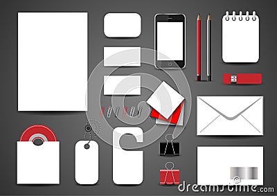 Template for branding identity. For graphic designers presentations and portfolios. Vector Illustration