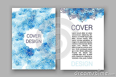 Template brochure pages ornament vector illustration. traditional Islamic, Arabic, Indian, cover elements. decorative Vector Illustration