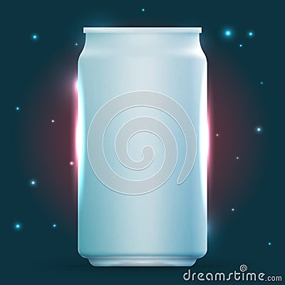 Template of can for advertising or other business Vector Illustration