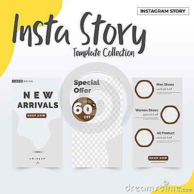 Social Media post, instagram post template collection Vector Illustration