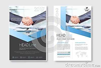 Template Design Brochure Set, Annual Report, Magazine, Poster, Corporate Presentation, Portfolio, Flyer Collection With Vector Illustration