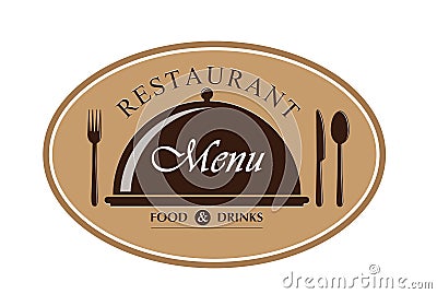 Logo template for restaurant, catering or gastro service menu design Vector Illustration