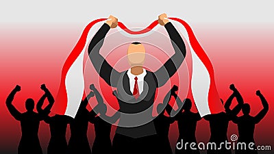 Template design is devoted to independence and success. vector file with a separate layer Vector Illustration