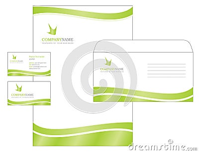 Template design with logo, blank, visiting card a Stock Photo