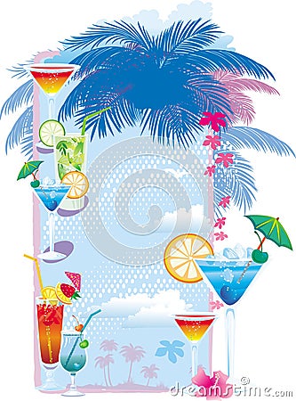 Template designs of cocktail menu Vector Illustration