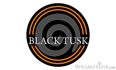 Template Emblem Blank Black Tusk Vector Illustration