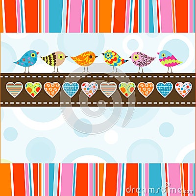 Template greeting card Vector Illustration