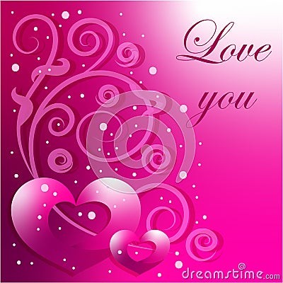 Template greeting cover valentine's day, women's day, mother's day, birthday. background with hearts. Vector Illustration