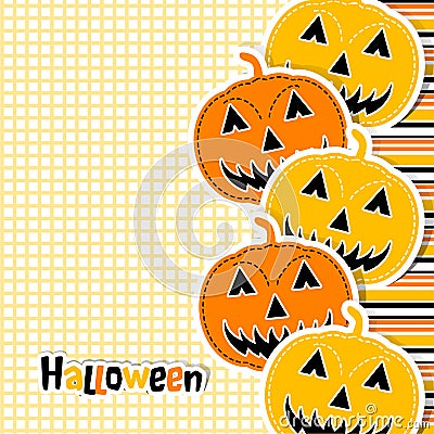 Template Halloween greeting card, vector Vector Illustration