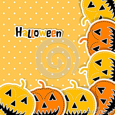 Template Halloween greeting card, vector Vector Illustration