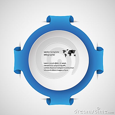 Template infographic with blue ring Stock Photo