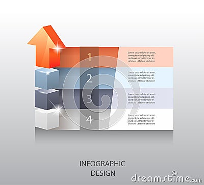 Template for infographic or web design Vector Illustration