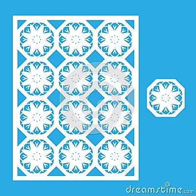 Template for laser cutting. Vector Illustration