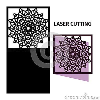 Template for laser cutting. Vector Illustration