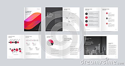 Template layout design with cover page for company profile ,annual report , brochures, flyers, presentations, leaflet, magazine,bo Vector Illustration