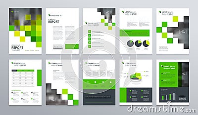 Template layout design with cover page for company profile ,annual report , brochures, flyers, presentations Vector Illustration