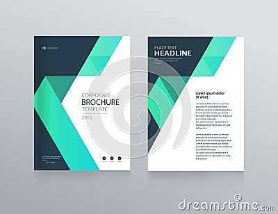 Template layout design with cover page for company profile ,annual report , brochures, flyers, Vector Illustration