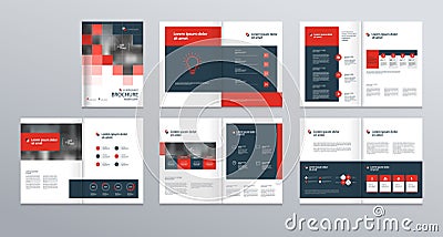 Template layout design with cover page for company profile ,annual report , brochures, flyers, presentations Vector Illustration