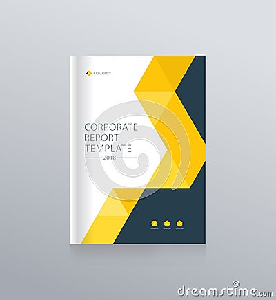 Template layout design with cover page for company profile ,annual report , brochures, flyers, Vector Illustration