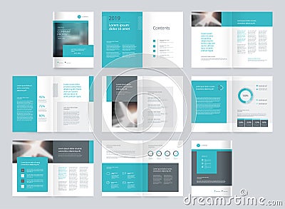 Template layout design with cover page for company profile ,annual report , brochures,proposal , flyers, leaflet, magazine,book co Vector Illustration