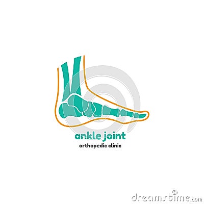 Template logo for ankle joint Vector Illustration