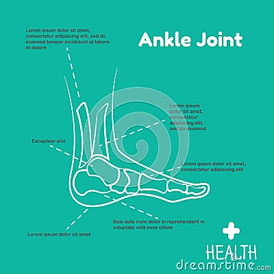 Template logo for ankle joint Vector Illustration