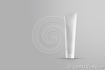 Template of a long tube with a cap for lotion isolated on background Stock Photo