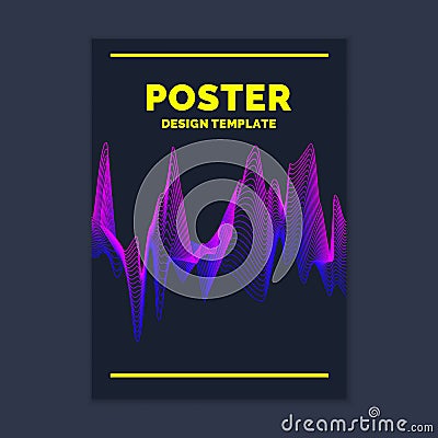 Template for a magazine about music, modern poster. Vector Illustration