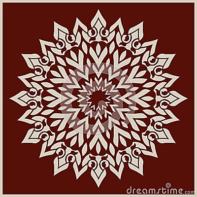 The template mandala pattern for decorative rosette Vector Illustration