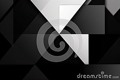 template minimal matte gradient faces lines triangles squares shape geometric design background modern abstract white black Stock Photo