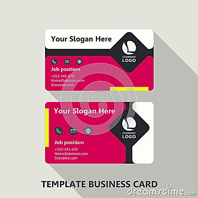 Template modern business card name card Vector Illustration